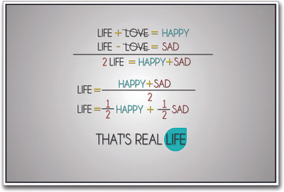 

Life Equation Paper Print(12 inch X 18 inch)