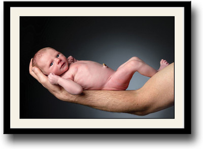 

Newborn baby on hand Fine Art Print(10 inch X 14 inch, Framed)