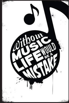 

Posterhouzz Without Music Life Would Be A Mistake Poster Fine Art Print(18 inch X 12 inch, Rolled)