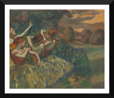 

Tallenge - Four Dancers by Edgar Degas - Framed A3 Size Poster Paper Print(17 inch X 12 inch)