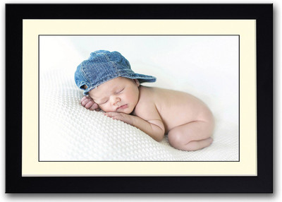 

Baby Sleeping With Cap Fine Art Print(14 inch X 20 inch, Framed)