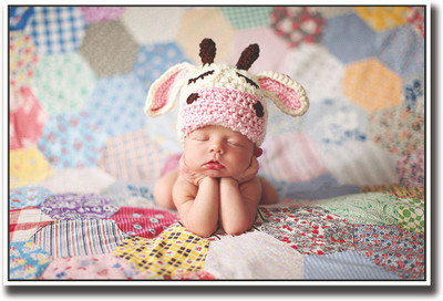 

cute baby image with hat Fine Art Print(12 inch X 18 inch, Rolled)
