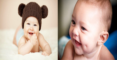 

Baby Poster Cute Smiling New Born Kid Infant Child Wall Decor – 2 Pcs Combo Photographic Paper(12 inch X 18 inch)