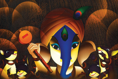 

LORD GANESHA 12X18 INCHES Fine Art Print(12 inch X 18 inch)