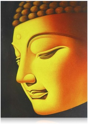 Premium Vector  Buddhas head vector line art on black background