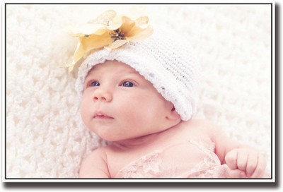 

Baby with yellow flower hat Fine Art Print(12 inch X 18 inch, Rolled)