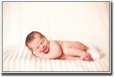 

Baby smiling while sleeping Fine Art Print(12 inch X 18 inch, Rolled)