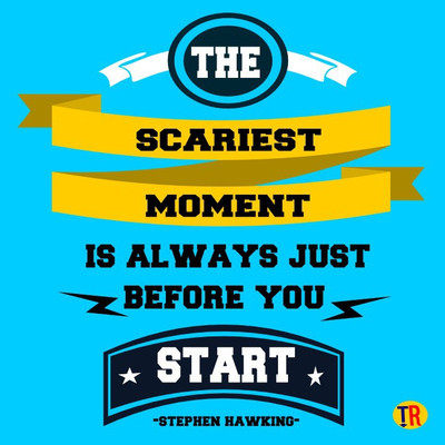 

Scariest Moment Just Before You Start Paper Print(12 inch X 12 inch, Rolled)