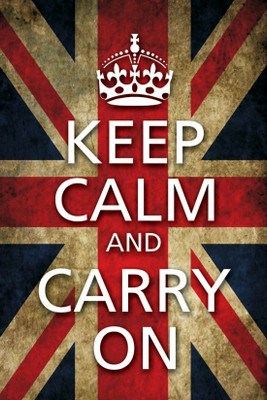 Keep Calm & Carry On - Flag Paper Print(24 inch X 16 inch)