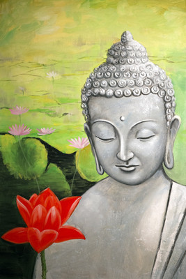 

Oshi - Buddha Fine Art Painting Paper Print(18 inch X 12 inch, Streched)