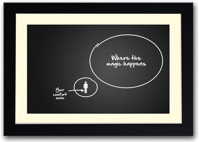 

Comfort Zone Magic Motivational Fine Art Print(14 inch X 20 inch, Framed)