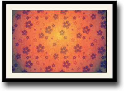 

Amazing orange floral design Fine Art Print(10 inch X 14 inch, Framed)