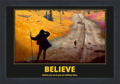 

Motivational Poster Large with 1" broad Frame Paper Print(14 inch X 20 inch, Framed)