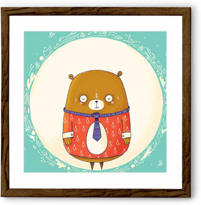 

Circle Bear Fine Art Print(24 inch X 24 inch, Framed)