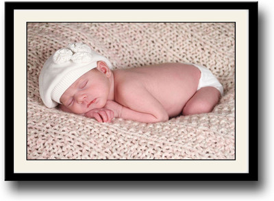 

Baby with white hat Fine Art Print(10 inch X 14 inch, Framed)