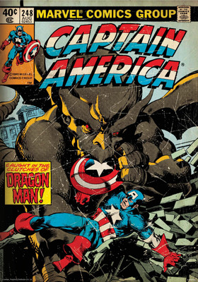 

Captain America -Dragon poster (Officially Licensed) Paper Print(36 inch X 24 inch, Rolled)