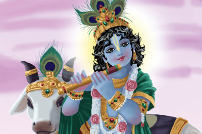 

LITTLE KRISHNA 12X18 INCHES Fine Art Print(12 inch X 18 inch)