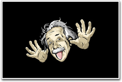 

Albert Einstein funny Paper Print(12 inch X 18 inch)