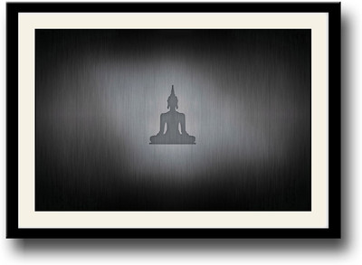 

Buddha Silhouette Fine Art Print(10 inch X 14 inch, Framed)