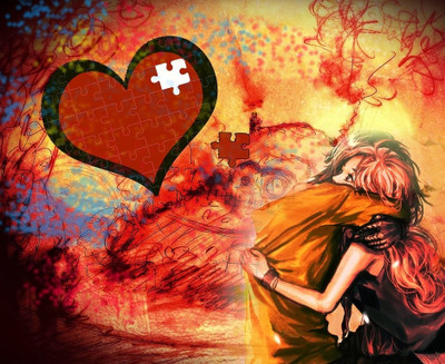 77% OFF on Canvas Painting Without Frame - Innocent Couple Canvas Art(18 inch X 22 inch)