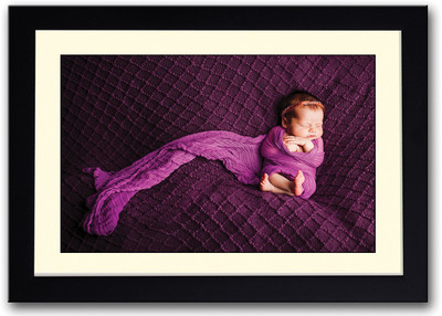 

Baby Cutely Wrapped In Purple Fine Art Print(14 inch X 20 inch, Framed)