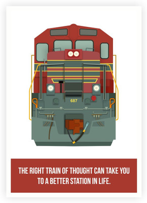 33% OFF on Lab No. 4 The Right Train Of Thought Life And Motivational Quotes Poster Paper Print(16.5 inch X 11.5 inch)