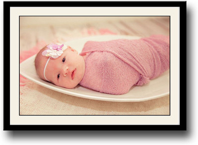 

Adorable cute baby in pink Fine Art Print(10 inch X 14 inch, Framed)