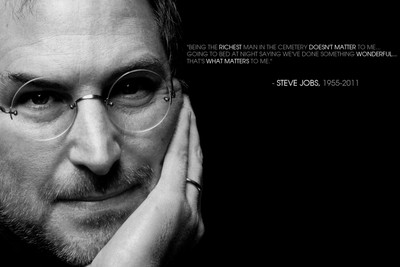 

Oshi - Steve Jobs Motivational Quote Paper Print(12 inch X 18 inch, Streched)