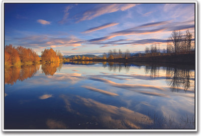 Reflection of Clouds in Water Paper Print(12 inch X 18 inch)