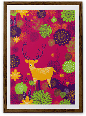 

Forest Deer Fine Art Print(20 inch X 30 inch, Framed)
