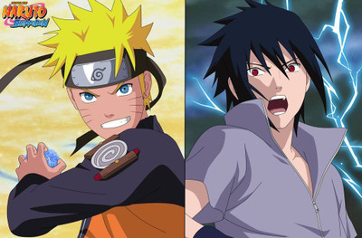 Naruto And Sasuke Photographic Paper(18 inch X 12 inch, Rolled)