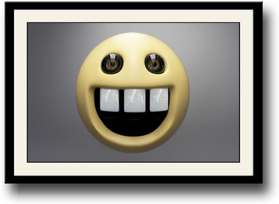 

Yellow smiley with big teeth Fine Art Print(10 inch X 14 inch, Framed)