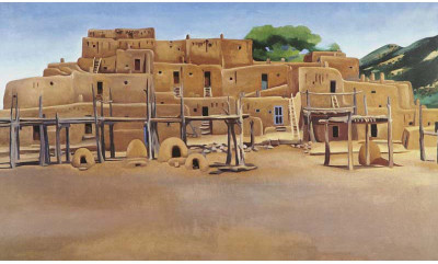 

Modern Masters Collection - Taos Pueblo By Georgia O'Keeffe - Ready To Frame Rolled Digital Art Print On Photographic Paper(24 inch X 12 inch, Rolled)