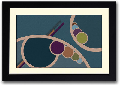 

Abstract Blue Circles Design Fine Art Print(14 inch X 20 inch, Framed)