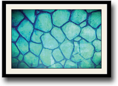 

Vintage Blue stones art Fine Art Print(10 inch X 14 inch, Framed)