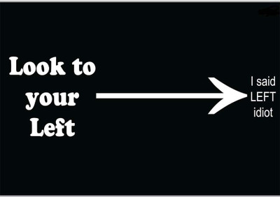 Posterhouzz Look To Your Left Paper Print(12 inch X 18 inch, Rolled)
