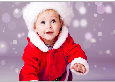 

Posterhouzz Baby In Santa Dress Paper Print(12 inch X 18 inch, Rolled)