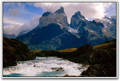 

River flowing from Mountains Paper Print(12 inch X 18 inch)