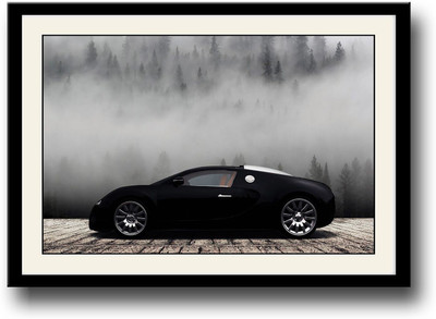 

Amazing Black Sports Car Fine Art Print(10 inch X 14 inch, Framed)