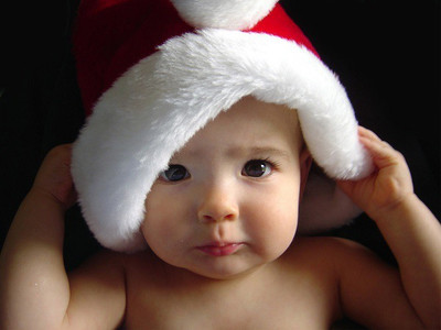 

Posterhouzz Cute Baby In Christmas Cap Photographic Paper(12 inch X 18 inch, Rolled)