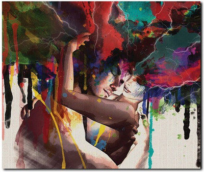 75% OFF on Stybuzz Couple In Love Modern Art Frameless Canvas Art(22 inch X 18 inch) 75% OFF on Stybuzz Couple In Love Modern Art Frameless Canvas Art(22 inch X 18 inch)