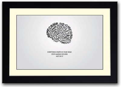 

Just Do it Motivational Fine Art Print(14 inch X 20 inch, Framed)