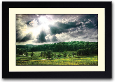 

Sun Shining Through Clouds Fine Art Print(14 inch X 20 inch, Framed)