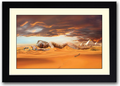 

Egypt Pyramid Artistic Fine Art Print(14 inch X 20 inch, Framed)