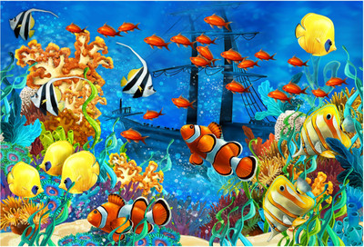 

Underwater Wallpaper Paper Print(13 inch X 19 inch, Rolled)