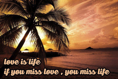 

Posterhouzz Love Is Life Poster Fine Art Print(12 inch X 18 inch, Rolled)