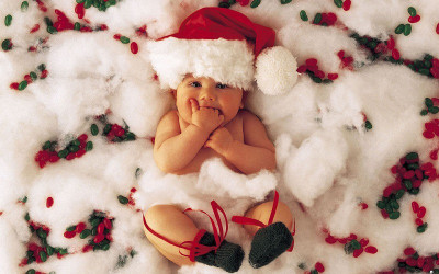 

Posterhouzz Cute Newborn Baby Celebrating Christmas Photographic Paper(12 inch X 18 inch, Rolled)