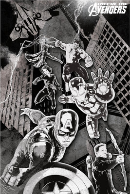 They Are The Avengers (Officially Licensed) Paper Print(18 inch X 12 inch, Rolled)