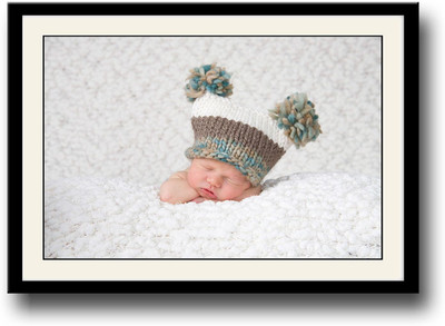 

Adorable baby with cute hat Fine Art Print(10 inch X 14 inch, Framed)