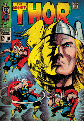 

Thor -face poster (Officially Licensed) Paper Print(18 inch X 12 inch, Rolled)